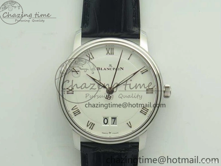 0328 Villeret 6651 RG ZF 1:1 Best Edition White Dial On Brown Leather Strap A Unique 8097